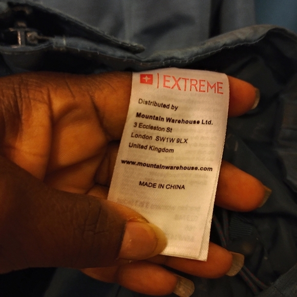 Extreme Mountain Warehouse Women's Blue Hooded Jacket Waterproof Size 10 - Picture 6 of 8